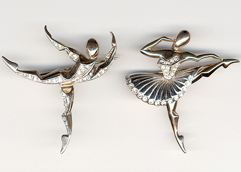 MB Boucher 'Peter' and 'Sonia' Pair of Ballet Dancers Pins